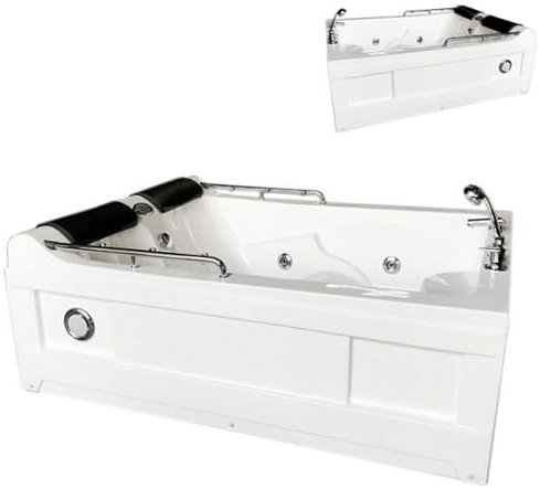 Bagno Italia Bain à remous 175 x 132 cm 14 jets pour deux personnes disponible en version droite ou gauche
