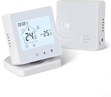 Termostato intelligente programmabile, termostato wireless WIFI per riscaldamento dell'acqua, termostato a parete, termostato per caldaia (con Wi-Fi)