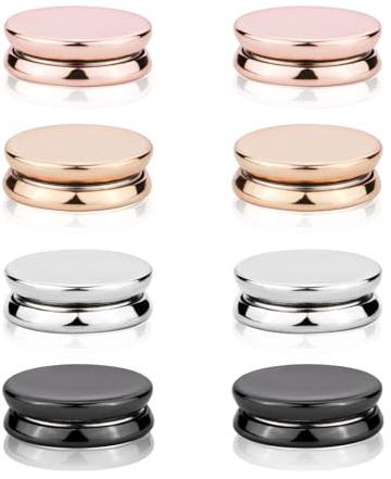 8 Paar Hijab Magnetische Pins, Vielseitig Einsetzbar Kein Verhaken Hijab Magneten für Kleidung, Kopftuch Hijab Clip Magnet Nadellos Muslimische Hijab Nadeln für Damenschals (4 Farben)