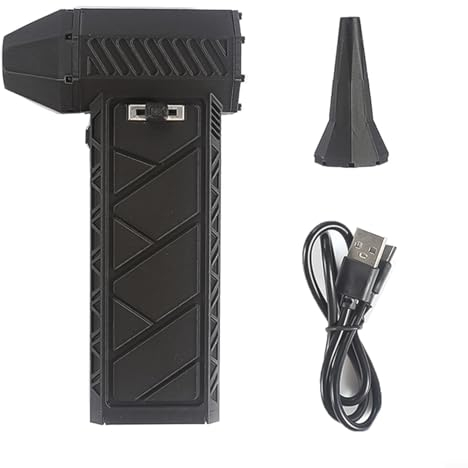 PETSTIBLE Turbo-Handventilator, leistungsstarker Turbo-Ventilator mit einstellbarer Geschwindigkeit und bürstenlosem Motor, zuverlässig (schwarz)