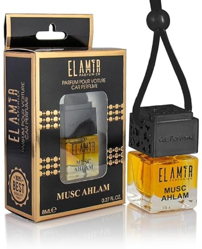 Parfum pour voiture Musc Ahlam 8 ml de El Amir - Car perfume - Parfum Concentré de Luxe pour Voiture sans Alcool