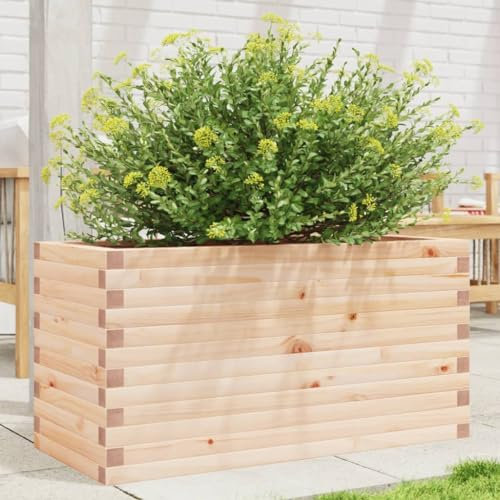 Juroupi Jardinière 90x40x45,5 cm Bois de pin Massif,Jardiniere sur Pieds,Bac avec Treillis,Jardiniere Terrasse