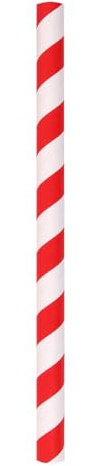 FRANZ MENSCH 4000 Stück NATUREStar Papier-Trinkhalme Cocktail gestreift, Karton, rot-weiß, L: 13cm, Ø: 0,8cm, Papierstrohhalme, Papier-Rührstäbchen, Strohhalme