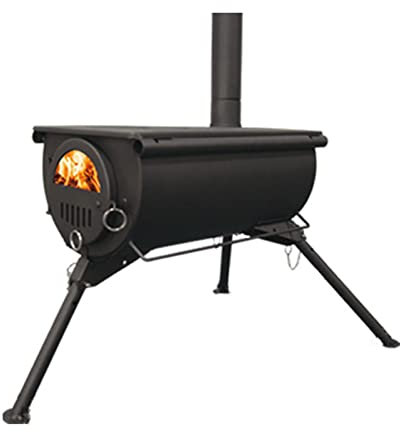 Wood Stove,Tent Stove with Large Firebox - Portable Camping Wood Stove with Chimney Pipe for Cooking, Camping, Tent, Hiking, Fishing, Backpacking
