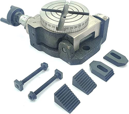 Buyohlic Fraiseuse de table rotative (80 mm d'inclinaison et kit de serrage M6)))