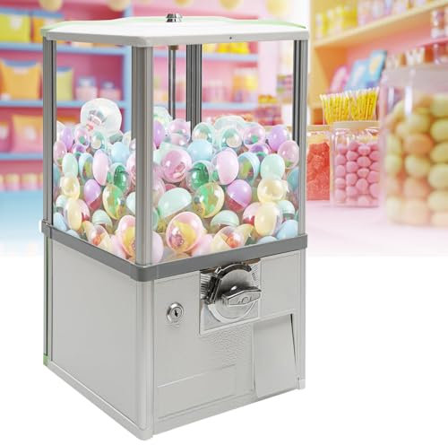 Distributore Automatico Di Caramelle, Distributore Di Caramelle E Gomme Da Masticare Con Serrature per Giocattoli in Capsula Da 4.5-5.5cm, Per La Casa, Negozi Di Giochi E Dettaglio,White