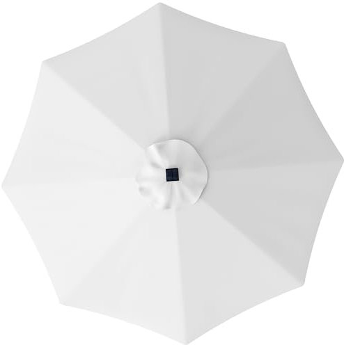Outsunny 3 m Replacement Parasol Canopy with Top Vent, UPF 50+ Garden Parasol Replacement Canopy, 8 Rib Parasol Cover Replacement Fits Various Frames, Cream