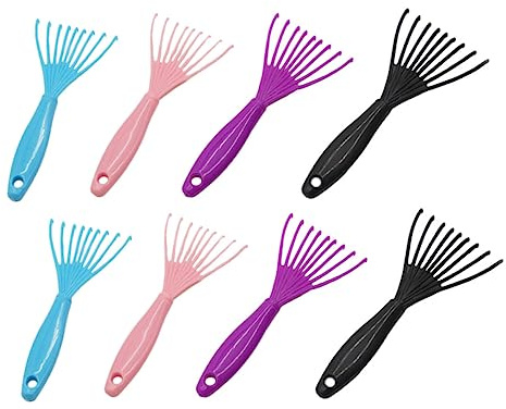 Limpiador de Cepillos de Pelo 8 Piezas Abs para Cabello | Juego de 8 Unidades, Uso en Viaje, Ligero y Portátil Color Aleatorio