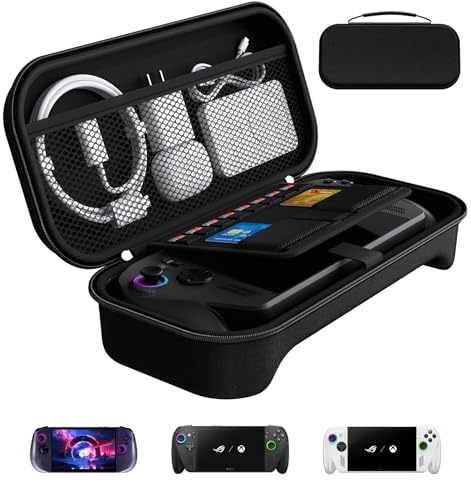 ivoler Carrying Case for Lenovo Legion Go S/ASUS ROG Xbox Ally/Xbox Ally X, Console Travel Protective Hard Shell Handbag EVA Storage Pouch with Mesh Pocket Stores The Accessories