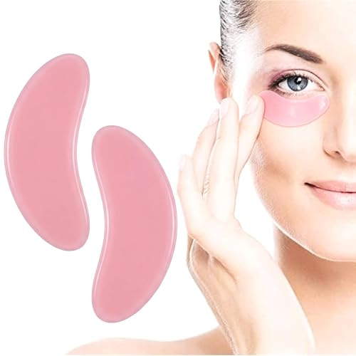 LEOUEANR 2 cuscinetti per occhi, toppe per occhi in silicone, riutilizzabili, per extension e trattamenti
