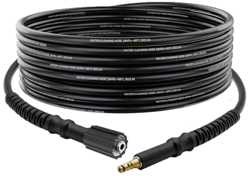 10 m langer Hochdruckreinigerschlauch, kompatibel mit K2, K3, K4, K5, K7 | Hochdruckreiniger mit Bajonett auf M22-14-mm-Gewinde, schnell zu installierende Home-Pro-Reinigung, knickfest