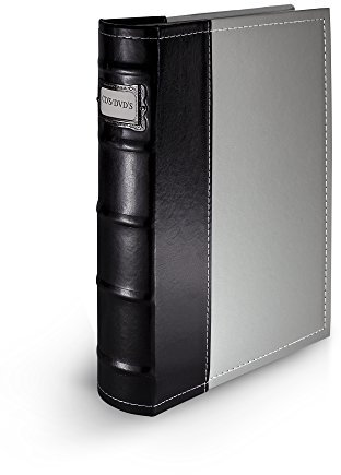 Bellagio-Italia American Covers 11305 Deluxe CD/DVD Library Case (Black/Nubuck Vinyl)