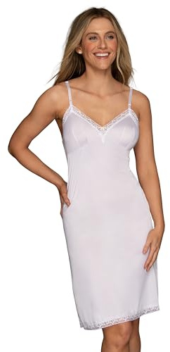 Vanity Fair Women's Rosette Lace Full Slip 10103, Star White, Size 34, 26 Inch