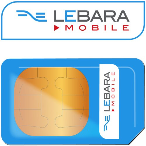 Lebara Carte SIM Royaume Uni - 5£ de crédit appels - Numéro du Royaume Uni