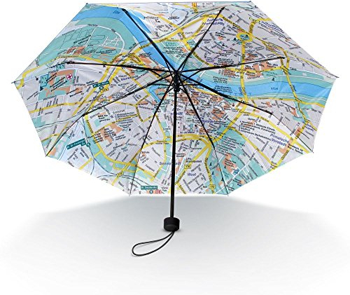 Fickparaply klä Rainmap med stadsplan