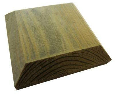 120mm Square Green Treated Wood Decking Fence Post Caps for 4 Inch posts