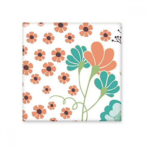 DIYthinker Orange Flower Plant Paint Glossy Ceramic Tile Bathroom Kitchen Wall Stone Decoration Craft Gift