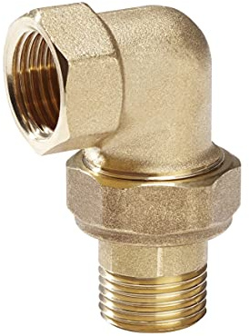 H2O-Flex® Gewindefitting 1“ konisch dichtend Verschraubung Winkel IG x AG Messing Fitting
