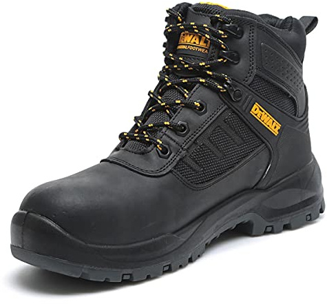 DEWALT Douglas Mens Safety Boots, Waterproof, Steel Toe Cap, Heat Resistant, Safety Boot Black UK10 (EU44)