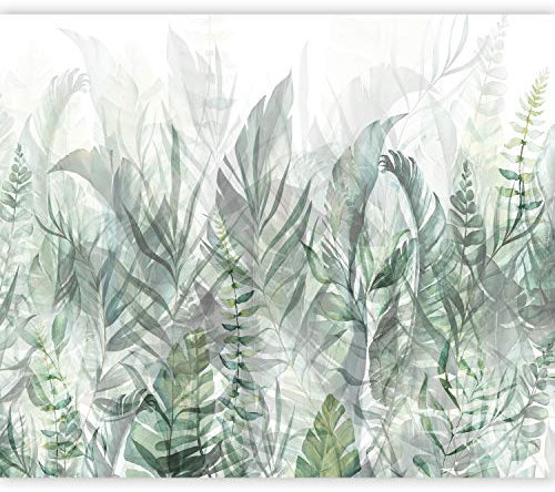 murando Fotomurales Verde Hojas 350x256 cm XXL Papel pintado tejido no tejido Decoración de Pared decorativos Murales moderna Diseno Fotográfico Naturaleza Plantas Como Pintado b-A-0696-a-b