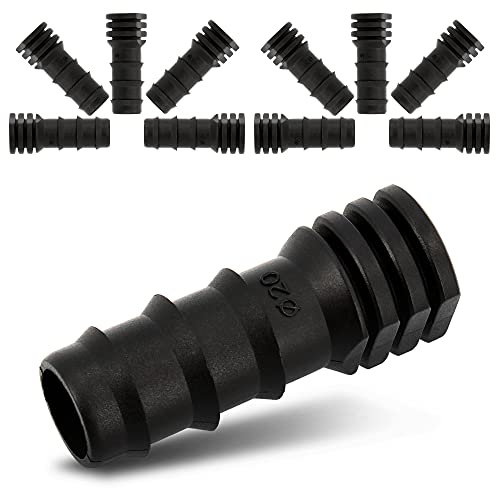 BRADAS® Endstopfen 25 mm 10 Stück Schlauchverbinder | Schlauch Verschluss Stecksystem Verbinder Endstück Für Gartenschlauch Tropfschlauch Perlschlauch Zubehör | Schlauchanschluss Bewässerung System