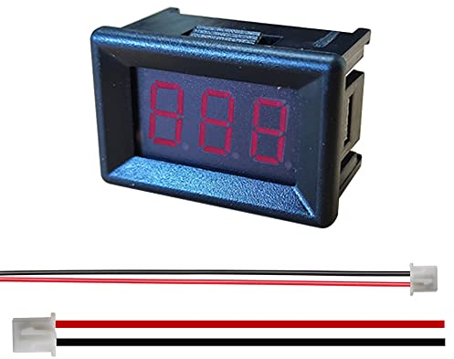 Gebildet Amperímetro Digital LED, Mini Multímetro Digital de CC 0-10A, Probador de Monitor de Corriente de Automóvil con Pantalla Digital de Amperímetro de LED Rojo