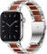 Oielai Holz Band Kompatibel mit Apple Watch Armband 45mm 46mm 44mm 42mm 49mm, Edelstahl Metall mit Sandelholz Armband für Apple Watch Ultra/iWatch Series 10 9 8 7 SE 6 5 4 3 2 1, Silber/Sandelholz