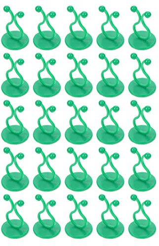 BESPORTBLE 50stücke Pack Grüne Rankenbefestigungclips Für Garten-anlagen Selbstklebende Wandhalter Aus Abs Befestigungshaken Für Ranken Und Drähte Werkzeuglose Montage