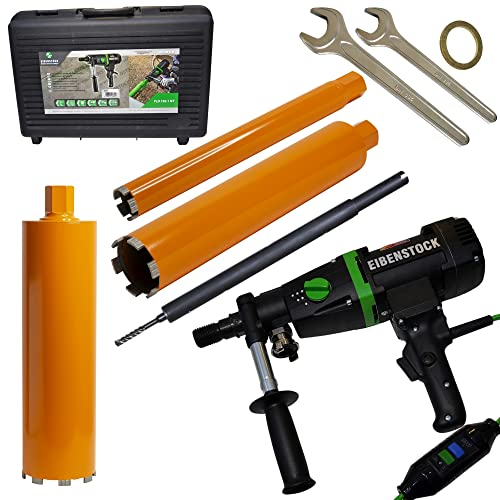 Eibenstock Diamant-Kernbohrmaschine PLD 182.1 NT (nass/trocken) PowerLine inklusive 3x MDW Diamant Kernbohrer, Zentrierstange & Zubehör