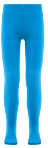 Mufeng Mädchen Strumpfhose Stretch Leggings mit Fuß Ballettstrumpfhose Cable Tanzstrumpfhose Ballett Gymnastik Tanz Sport Himmelblau 92-98