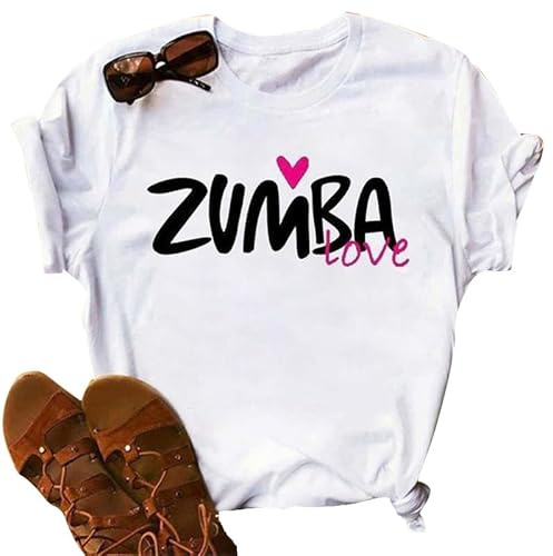Damen Samba Cha-Cha Tanz-T-Shirts Sportoberteil Grafik Kurzarm Rundhals-T-Shirt Tanz Workout Freizeit Pullover-Oberteile