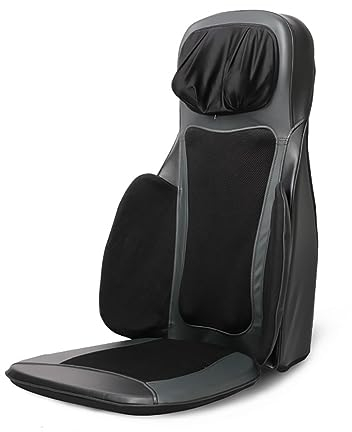 panfudongk Verstellbares Massagekissen Masagegärete Massagesessel Ganzkörpermassage | Shiatsu-Massage für Nacken und Rücken | Vielseitige Anwendung | Vibrationsmassage Black