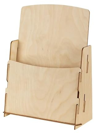 VKF Renzel GmbH 5x Prospektständer „Nerine“ DIN A4 Hoch aus Holz / Flyerständer / Prospekthalter
