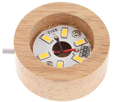 Garneck Holzsockel Für Led-licht-display Runder Sockel Aus Holz Für Kristallkugeln Kugelständer Für Lampe Beleuchteter Sockel Für Schlafzimmer Kinderzimmer Arbeitszimmer Platzsparend Dekor