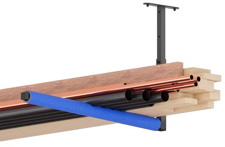 QLS Ceiling Shelf Hanging Shelf Storage Holder Hook for Ladder Kayak Fishing Adjustable Blue