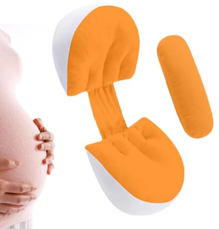 Almohada de maternidad para embarazadas, cojín de maternidad con cuña, cómodo cojín para dormir lateral, cojín de apoyo abdominal transpirable con fundas extraíbles para embarazadas