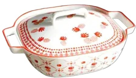 Ceramic Baking Tray,Lasagne Dish Creative Ceramic Baking Tray With Lid Double Ear Bowl With Lid Baking Pan Baked Rice Baking Tableware Set Bakeware Cake Mold(700ml round)
