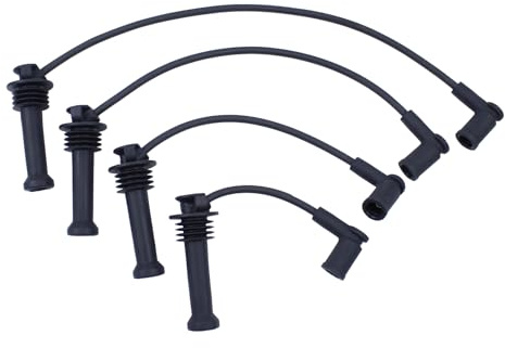 HouYeen 4Pcs Spark Plug Ignition Cable Wire Set for Fo-rd Pu-ma Mondeo mk4 KA Grand C Max Fusion Focus mk3 mk2 mk1 Fiesta mk6 mk5 mk4 Courier B C Max Ma-zda 2 Vol-vo V50 S40 C30 1.2 1.4 1.6 Ti