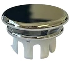 Universal Chrome Basin Overflow Cap – Fits Most Standard Sink Overflow Holes (22-24mm), Anti-Tarnish, Easy Press-Fit Design