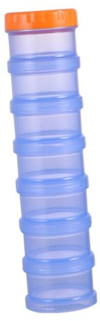 WRITWAA 7-Grid Large Capacity Pill Box Pill Dispenser Sealed Moisture-Proof Design for Travel and Daily Medication Storage in Blue