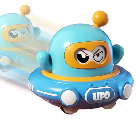 Genérico Juguetes De Platillo Volante De Retroceso | Adorable Nave Espacial Rebote Juguete De Retroceso - Juegos Exteriores E Interiores para Patio Jardín Habitación Infantil Y Parque