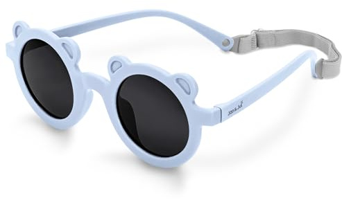 Jan & Jul Lunettes de soleil polarisées UV-400 flexibles pour bébés, tout-petits et enfants avec sangle pour filles et garçons