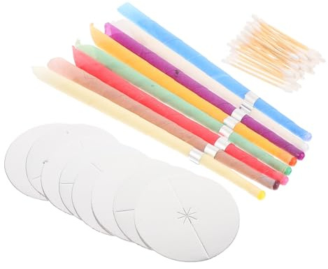 FRCOLOR Velas para Oídos Naturales con Aroma Bergamota de Unidades Mixtas con Bandeja Removedor Cómodo de Cerumen y Desbloqueador para Aliviar Oídos Bloqueados y Reducir Tinnitus