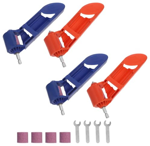 POPETPOP Juego de 4 Amoladoras Portátiles para Brocas Piedras de Amolar Afilador Multifuncional de Brocas Eléctricas Lijadora Compacta para Taladros Herramienta Ligera para Bricolaje y