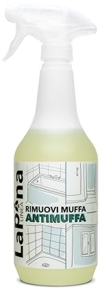 LaPina Antimuffa per muri interni ed esterni 750ML, spray pronto all'uso, ideale per rimuovere muffa, muschi, alghe, licheni.