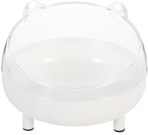 SEWACC Bac à Sable Transparent pour Hamster Domestique, Salle de Bain Compacte Bords Lisses, Boîte à Bain de Sable Délicate pour Chinchilla et Petits Animaux, Accessoire