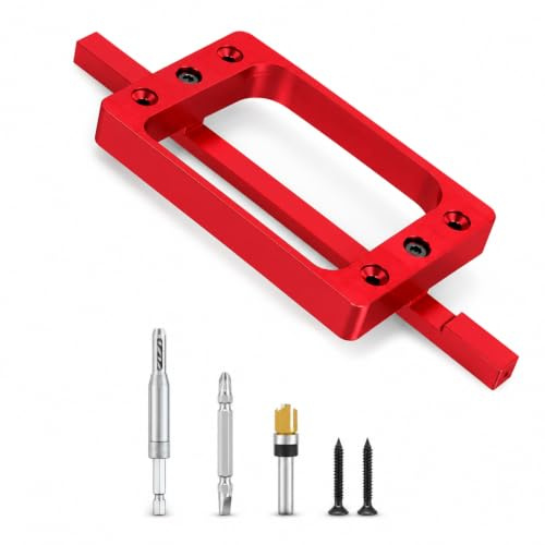 3 Fixed Size Door Hinge Jig for Router, Door Hinge Template Kit | Aluminum Alloy Hinge Guide for Doors and Jambs, Compatible with 1/4-Inch Radius, 5/8-Inch Radius and Square-Corner Hinges