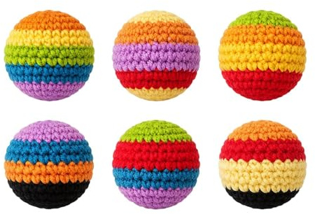 Pelotas de malabares de punto | Kickball para el juego de malabares en el patio trasero - Entrenamiento de coordinación Bolsa de fútbol de punto | para adultos principiantes al aire libre, jardín