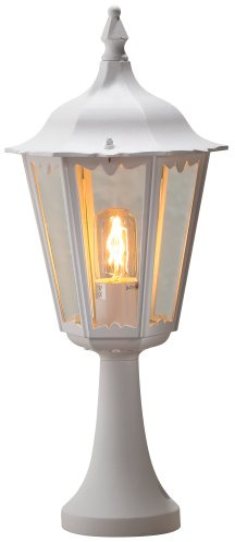 Konstsmide Firenze 7214 Sockelleuchte (B: 23,5cm T: 23,5cm H: 55cm, 1x100W, IP43) matt-weiß