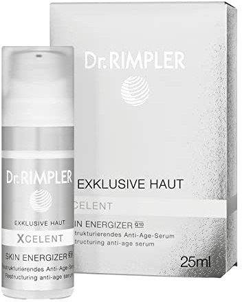 Dr. RIMPLER XCELENT Skin Energizer Q10 25 ml - Anti Aging Wirkstoffserum mit seidiger Textur - hochkonzentrierte Antifaltenpflege - feuchtigkeitsspendende, vitalisierende und straffende Gesichtspflege